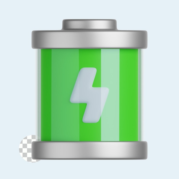 PSD ikona 3d baterii