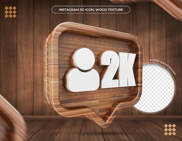 Ikona 3d Instagram 2K zwolenników metaliczna tekstura
