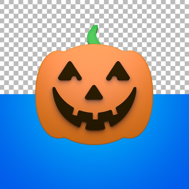 PSD ikona 3d jack o lantern halloween