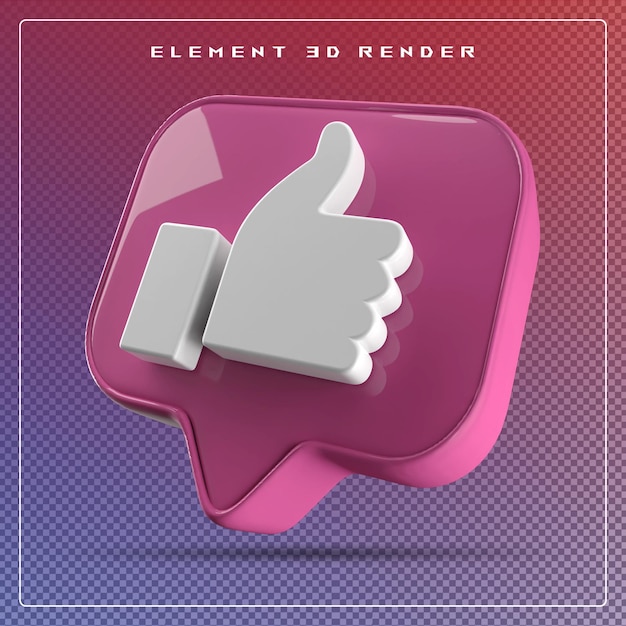 ikona 3d jak różowa