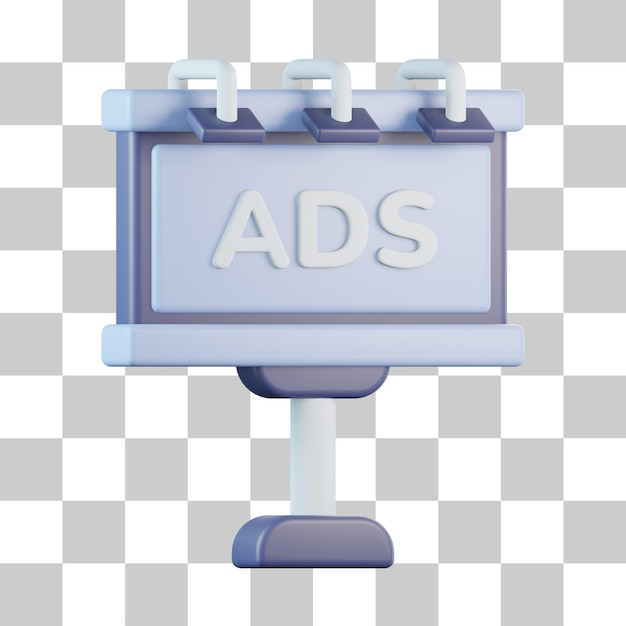 PSD ikona 3d komercyjnego billboardu