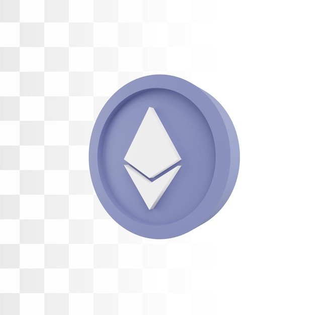 Ikona 3d Kryptowaluty Ethereum Eth