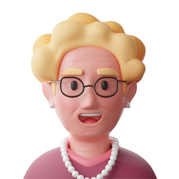 Ikona 3D matki w średnim wieku dla awatarów