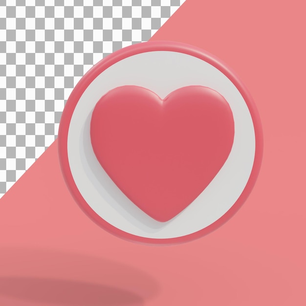 Ikona 3D Miłość Instagram Śliczna ilustracja