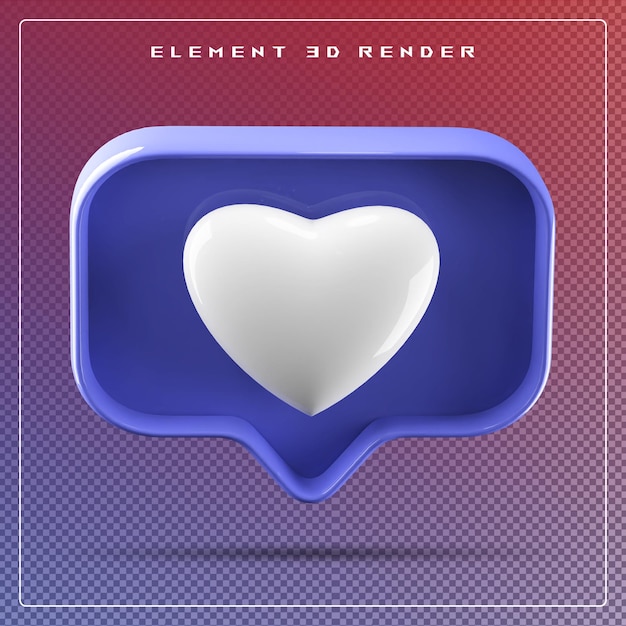 ikona 3d miłość niebieska