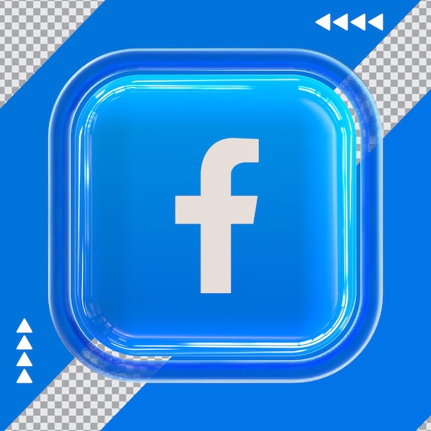 PSD ikona 3d na facebooku nowy styl