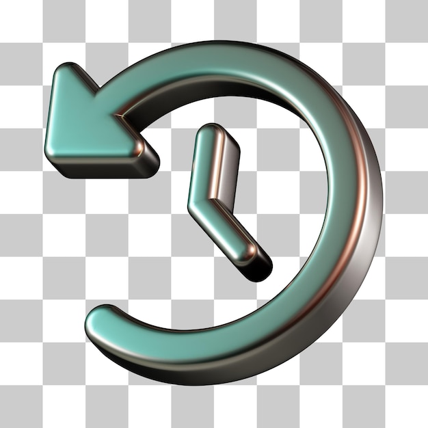 Ikona 3D odwrotnej akcji