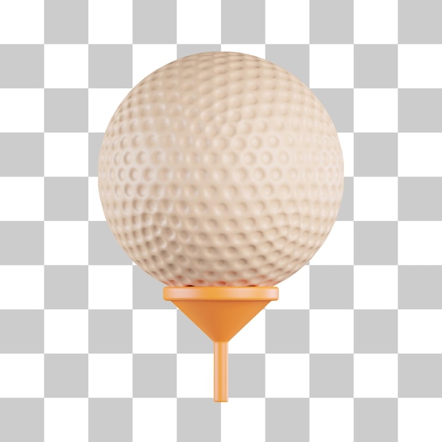 PSD ikona 3d piłki golfowej