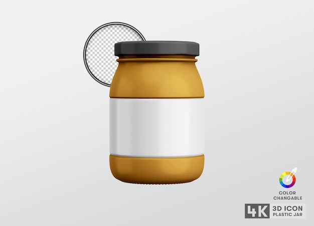 Ikona 3D plastikowego słoika