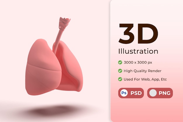 Ikona 3d płuc