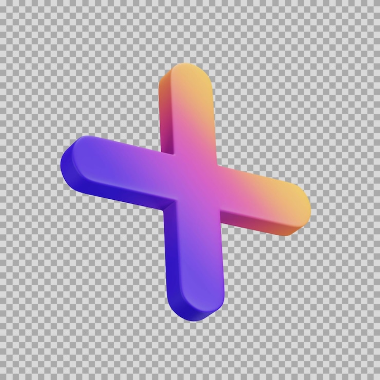 PSD ikona 3d plus dynamiczny gradient