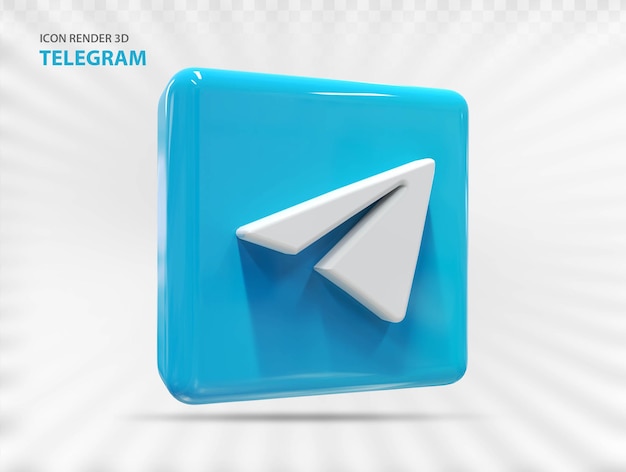 PSD ikona 3d telegram creative