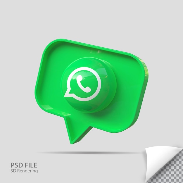 PSD ikona 3d whats app renderuje kreatywnie