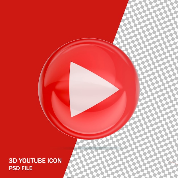 PSD ikona 3d youtube