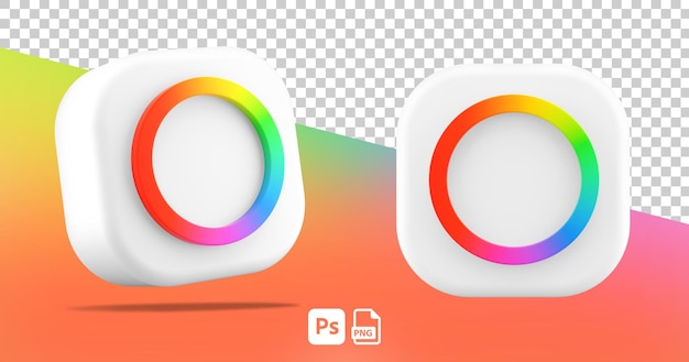PSD ikona aplikacji logo payoneer na białym tle na przezroczystym tle wycięty symbol w renderowaniu 3d