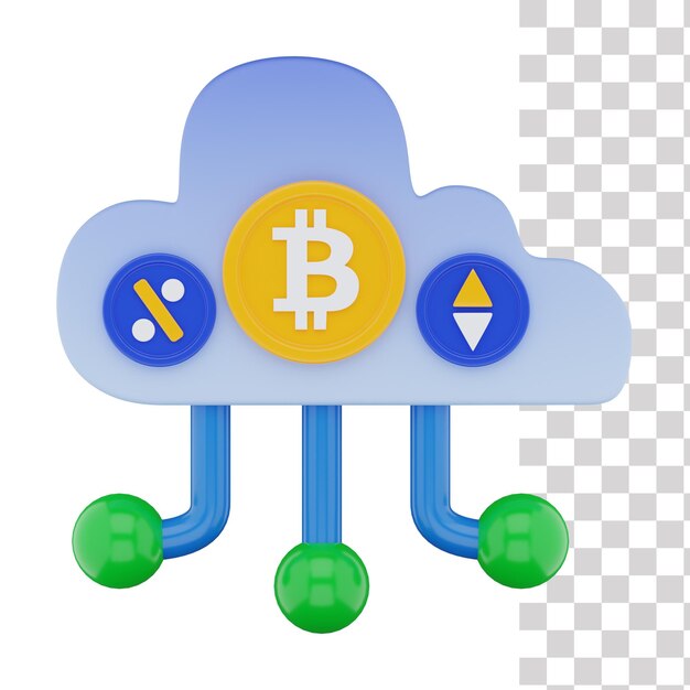 Ikona Crypto Cloud 3D