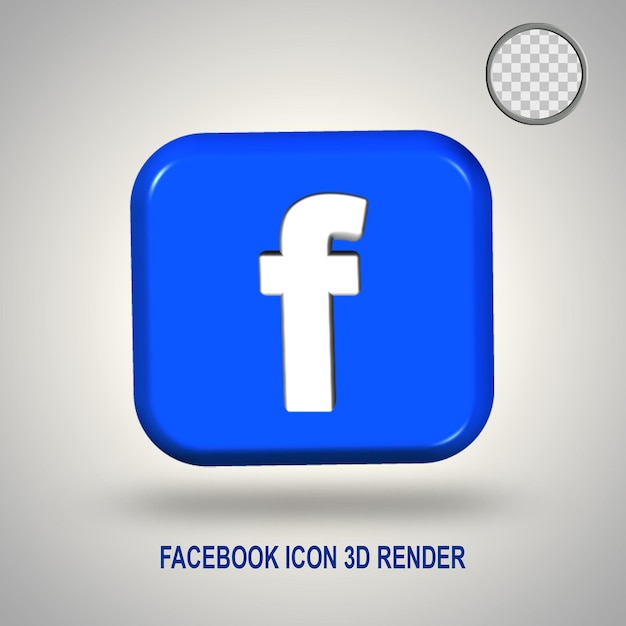 Ikona Facebooka Renderowania 3d