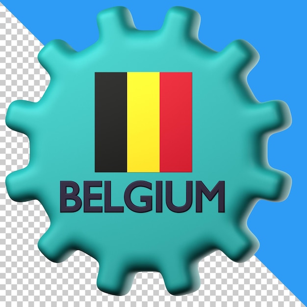 Ikona Flagi Belgii Izolowana Na Przezroczystym Tle