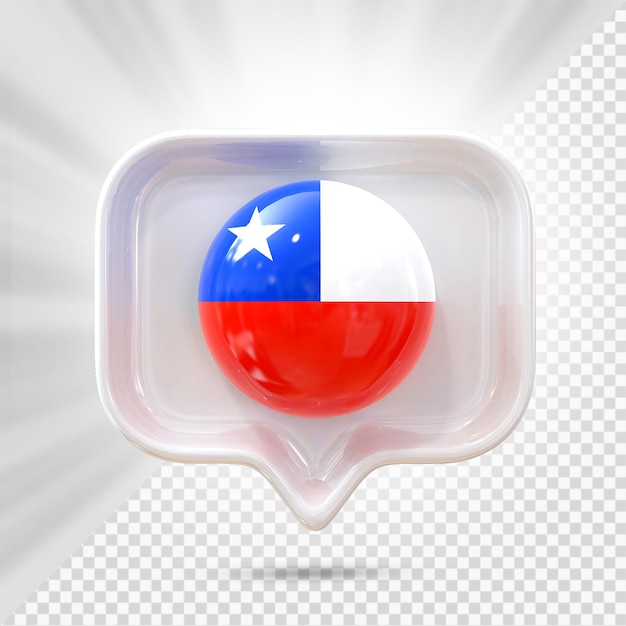 PSD ikona flagi chile 3d