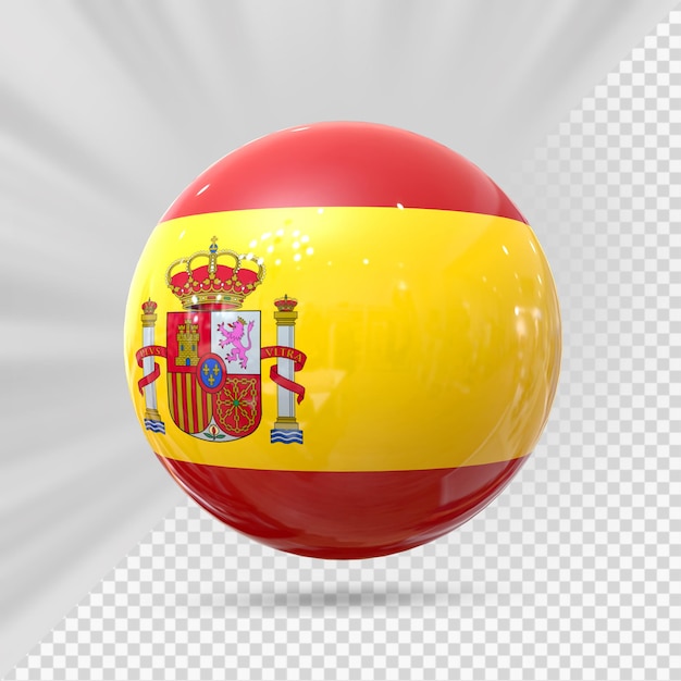 Ikona flagi Hiszpanii renderowania 3D