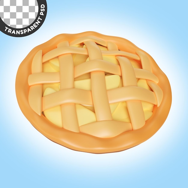 Ikona ilustracja 3D szarlotka