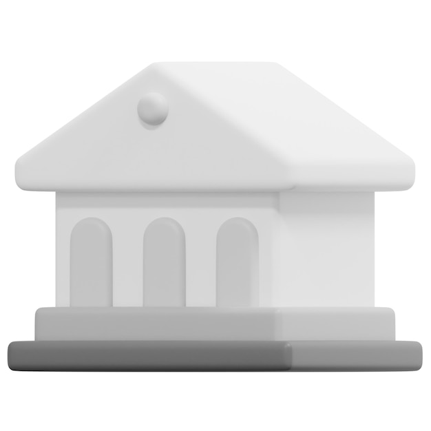 PSD ikona ilustracja banku 3d renderowania
