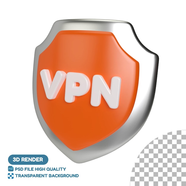 Ikona Ilustracja Vpn 3d