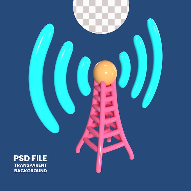 PSD ikona ilustracji hotspotu 3d