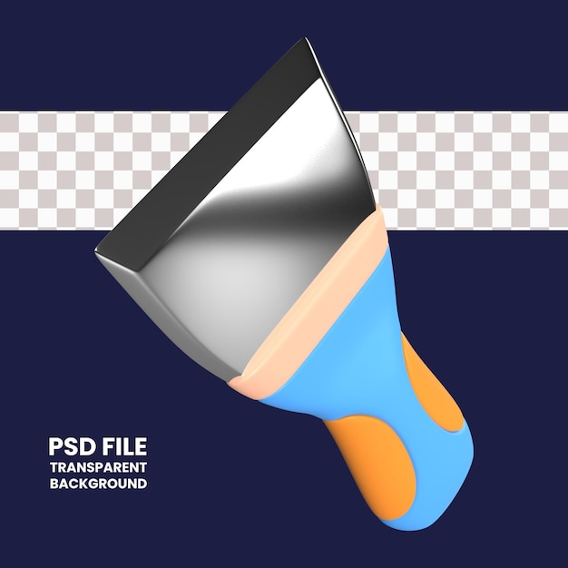 PSD ikona ilustracji skrobaka 3d