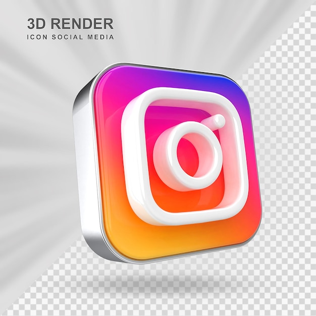 Ikona Instagram Social Media 3d