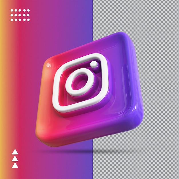 Ikona Instagrama 3d