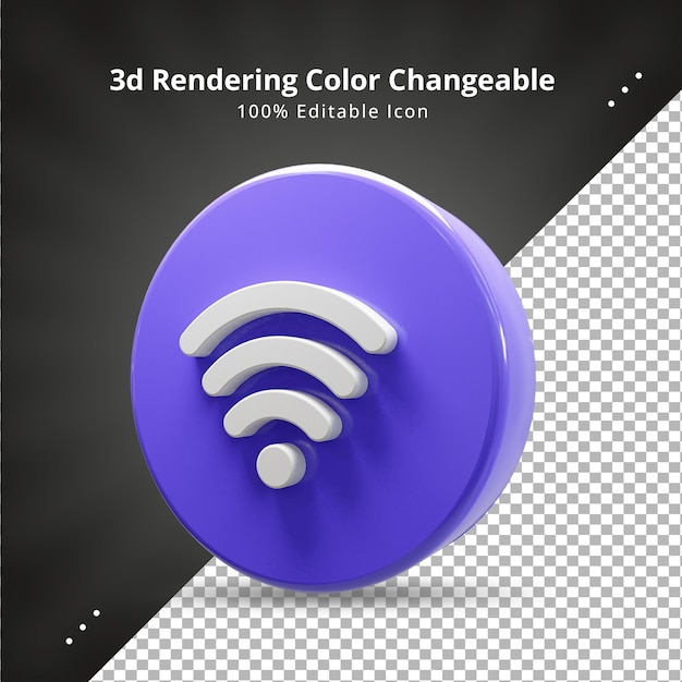 Ikona Interfejsu Użytkownika Znaku Wifi 3d