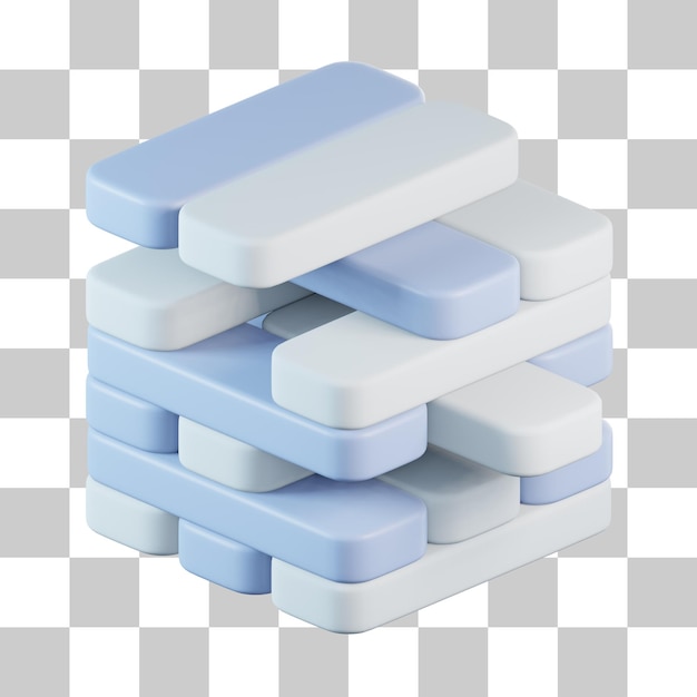 PSD ikona jenga 3d