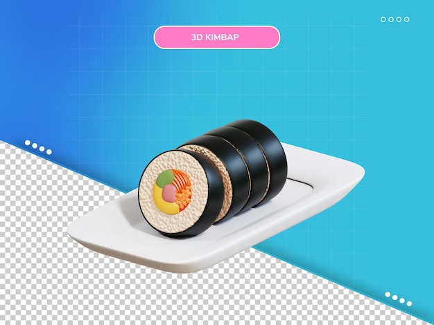 PSD ikona kimbap 3d