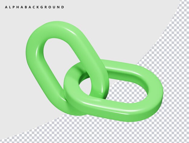 Ikona łącza ilustracja renderowania 3D