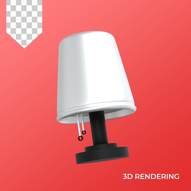 PSD ikona lampy nocnej renderowania 3d premium psd