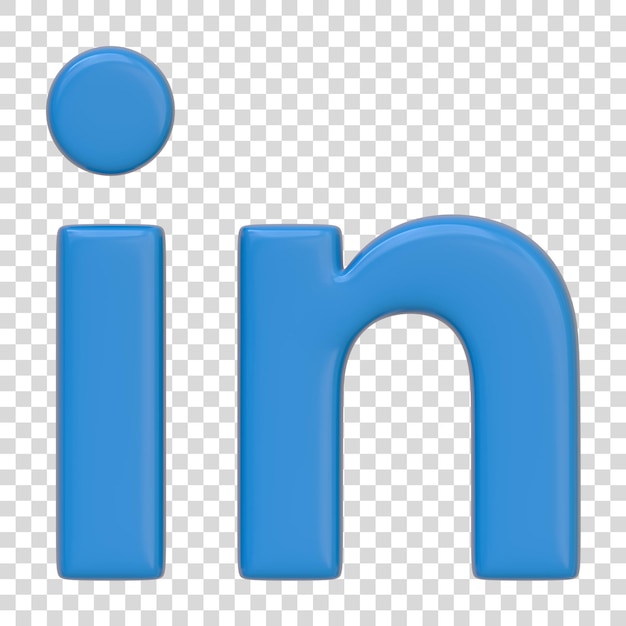 Ikona Linkedin izolowana na białym tle W logotypie listu Znak logo przycisku aplikacji mediów społecznościowych