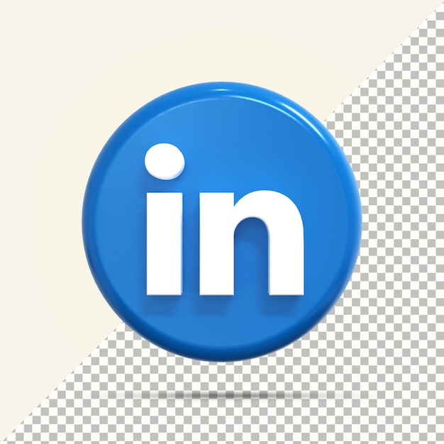 Ikona Linkedin W Renderowaniu 3d Dla Kompozycji