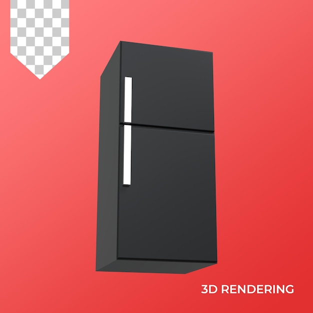 Ikona Lodówki Renderowania 3d Premium Psd