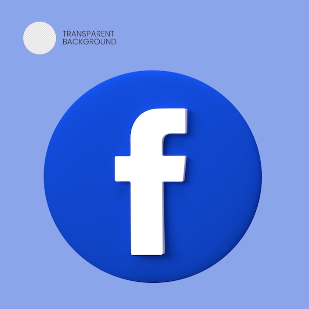 PSD ikona logo facebook renderowania 3d