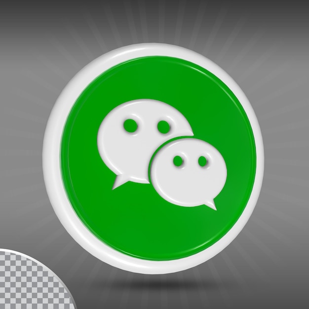 Ikona Logo Wechat W Nowoczesnym Kręgu