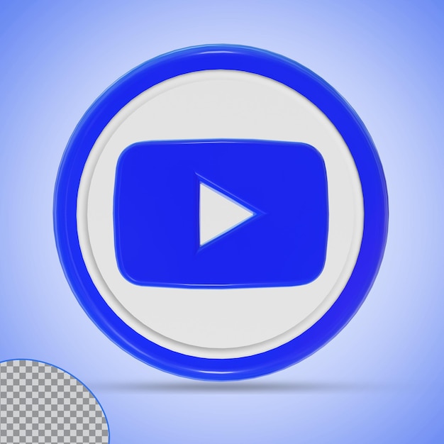 ikona logo youtube w nowoczesnym stylu w kolorze niebieskim z okręgu
