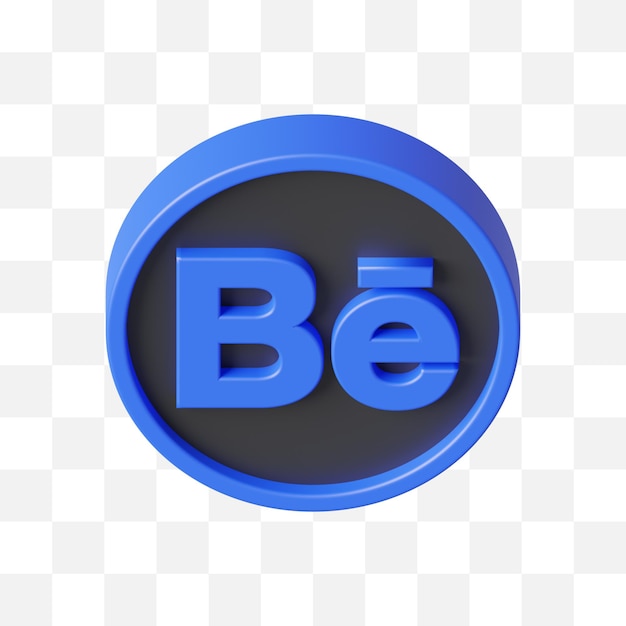 Ikona Mediów Społecznościowych Behance 3d