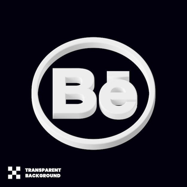 Ikona mediów społecznościowych Behance 3d