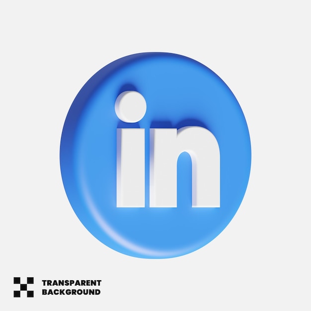 Ikona Mediów Społecznościowych Linkedin W Renderowaniu 3d