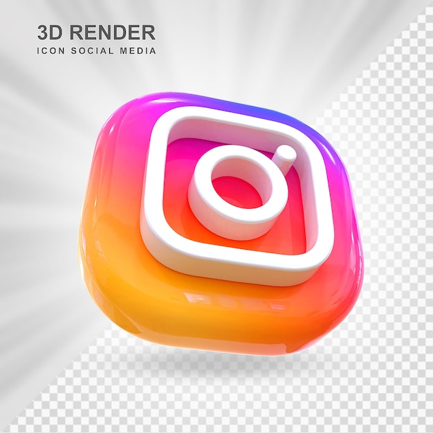 Ikona mediów społecznościowych na Instagramie 3d
