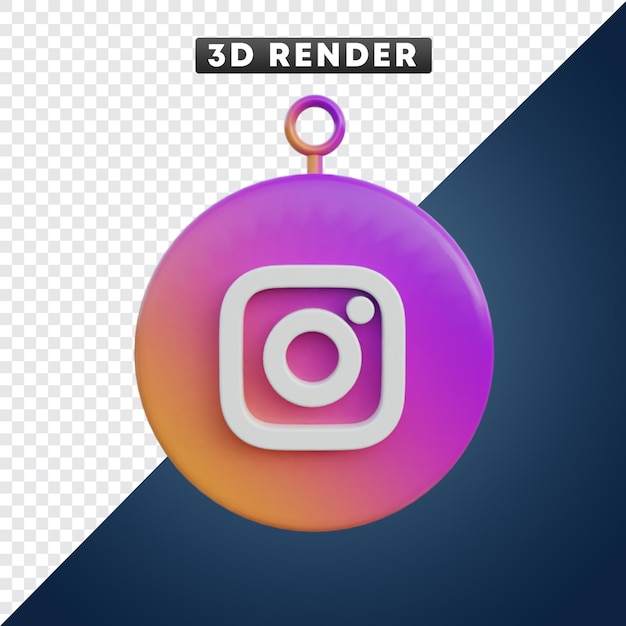 Ikona Mediów Społecznościowych Na Instagramie Obiekt 3d