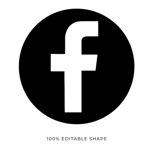 Ikona mediów społecznościowych PSD Facebook
