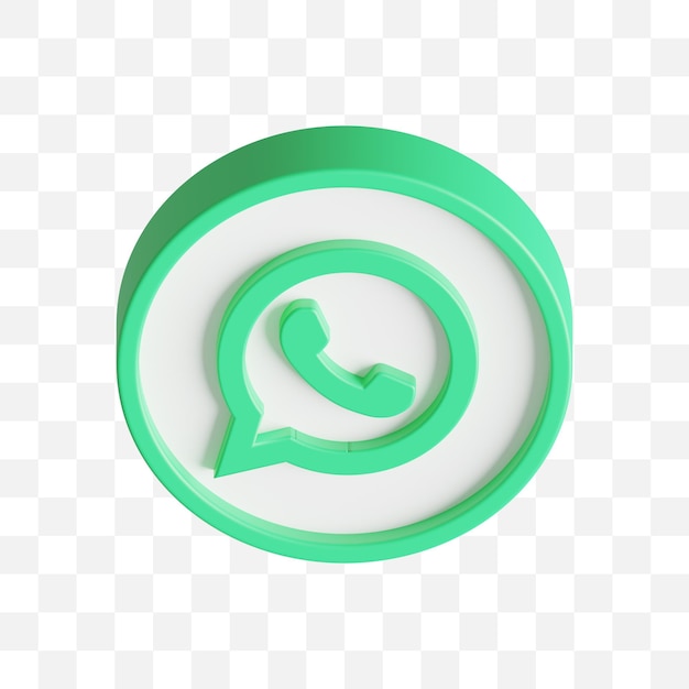 Ikona Mediów Społecznościowych Whatsapp 3d