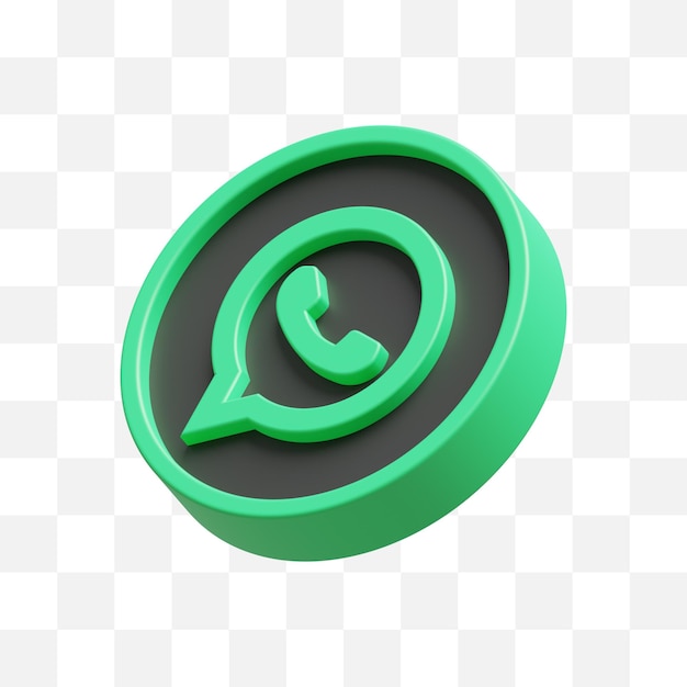 PSD ikona mediów społecznościowych whatsapp 3d